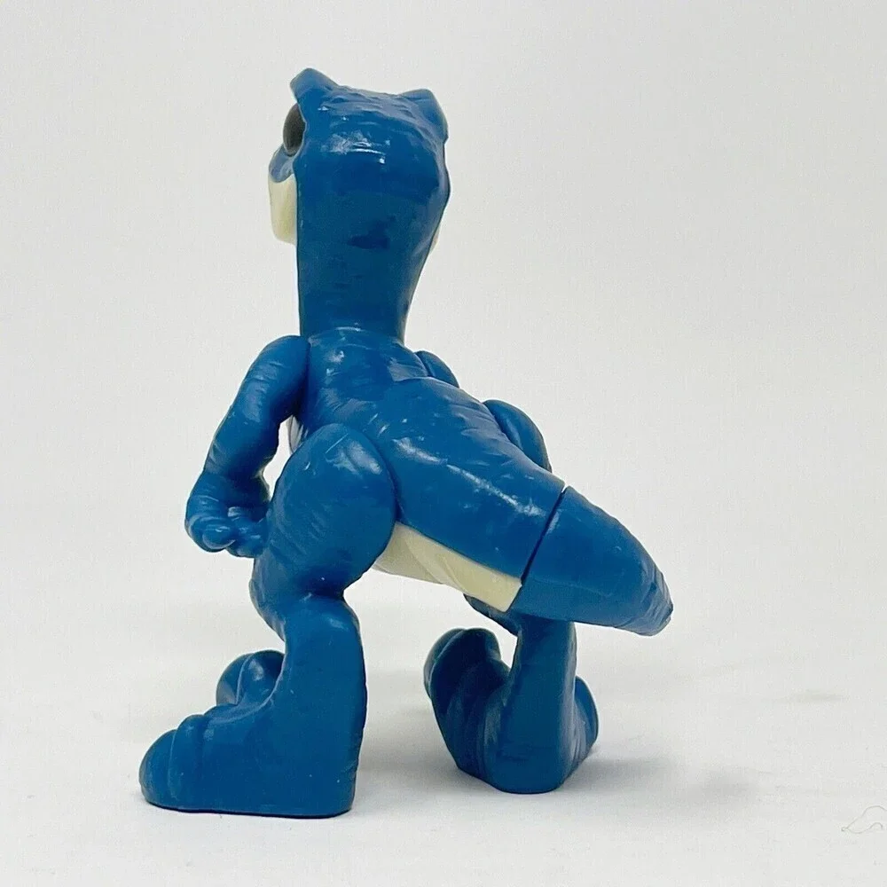 Jurassic Park BLUE Velociraptor‎ Dinosaur  Uni & Amblin Mini Figure Rare 3.5”